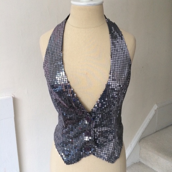 Urban Outfitters Jackets & Blazers - Urban Outfitters Lux Sequin Vest EUC